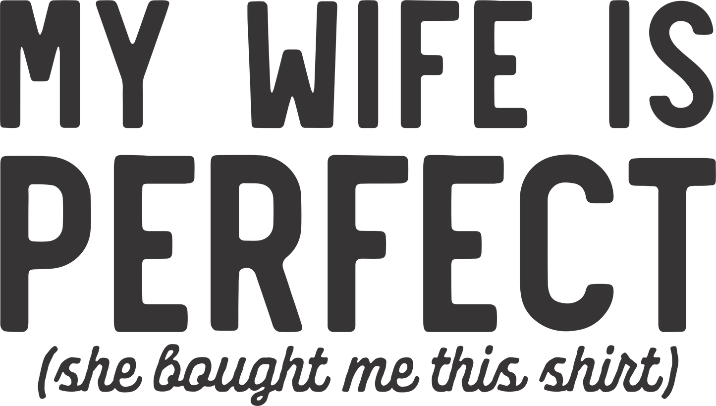 Humor Us My Wife Is Perfect