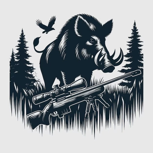 Down South Hog With Rifle