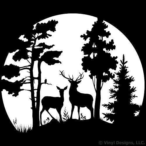 Down South Deer by Moon