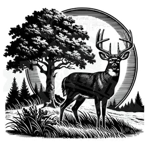 Down South Deer by Tree