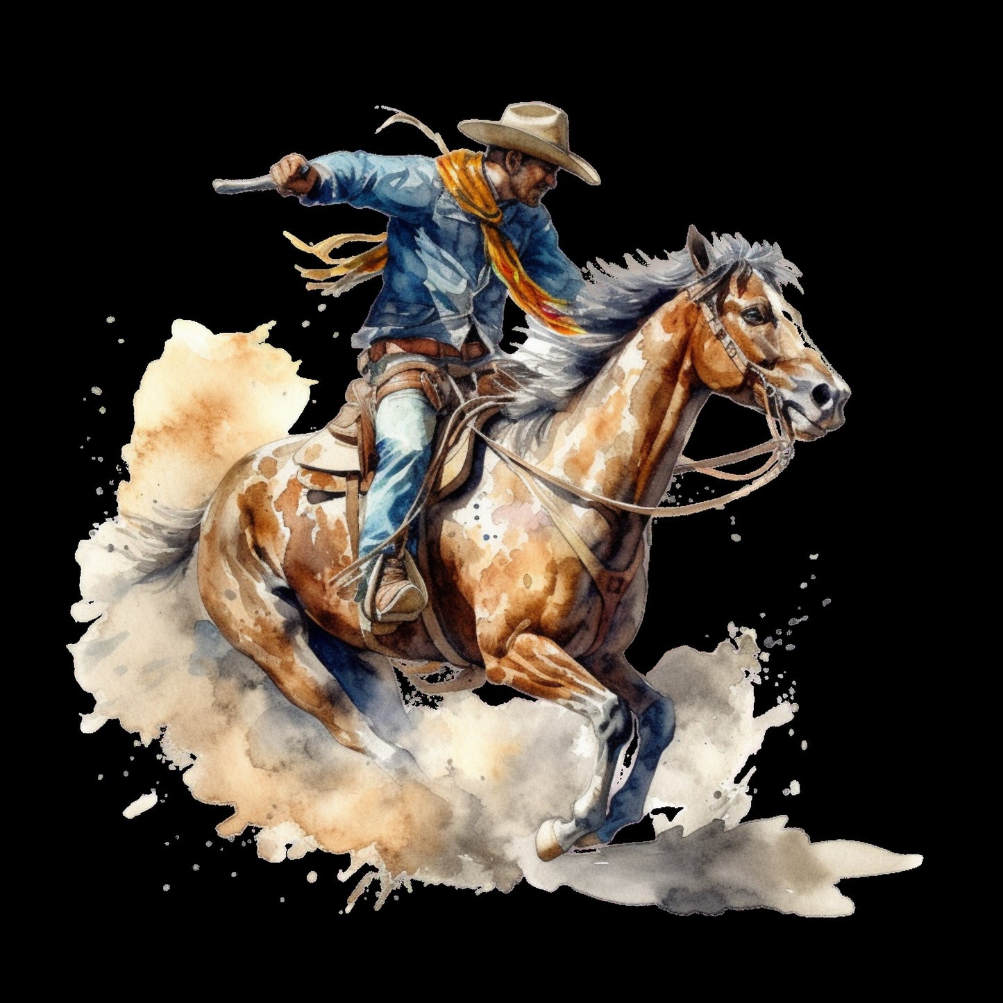 Stay Rank Rodeo Man On Horse