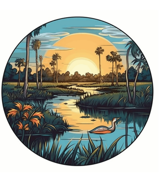 Down South Swamp Scene Cap