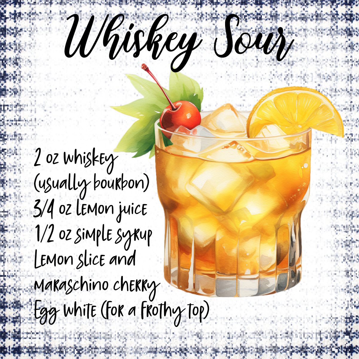 Mulberry Tree Whiskey Sour Dishtowel