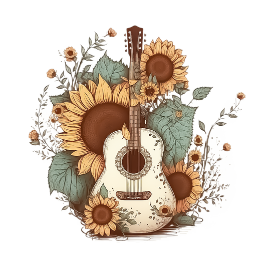 Orange Blossom Guitar and Flowers