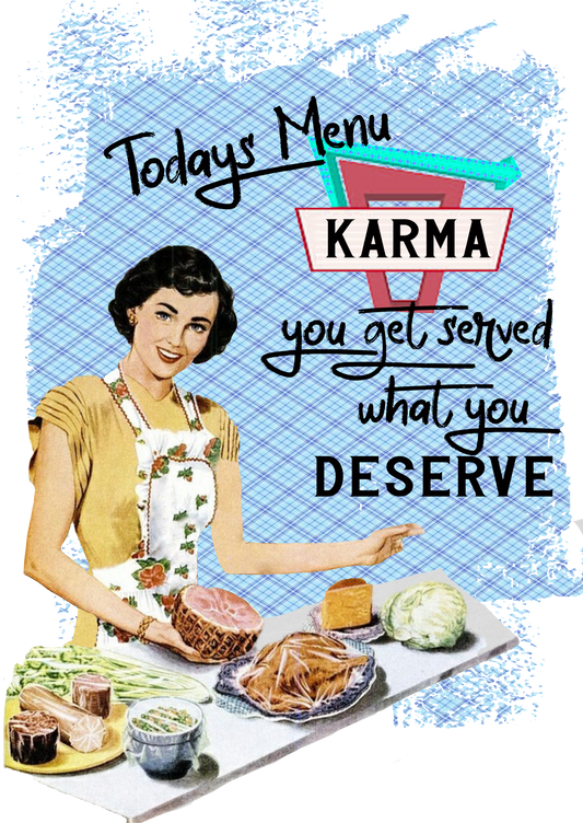 Mulberry Tree Todays Menu Karma Dishtowel